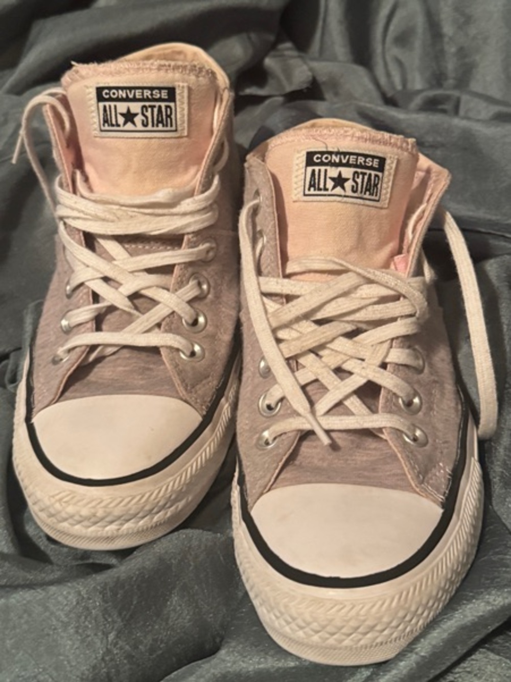 Converse Madison Mid Top Sneakers womens  size 8 Heather Pink & White - Picture 2 of 7